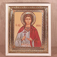 Ікона Любов свята мучениця, лик 15х18 см, у білому прямому дерев'яному кіоті