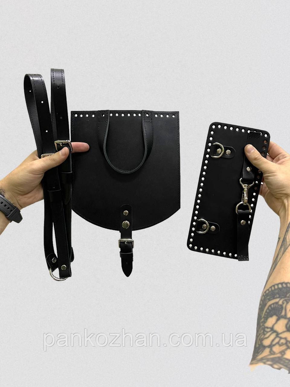 Комплект до рюкзака «Воля», натуральна шкіра, фото 1