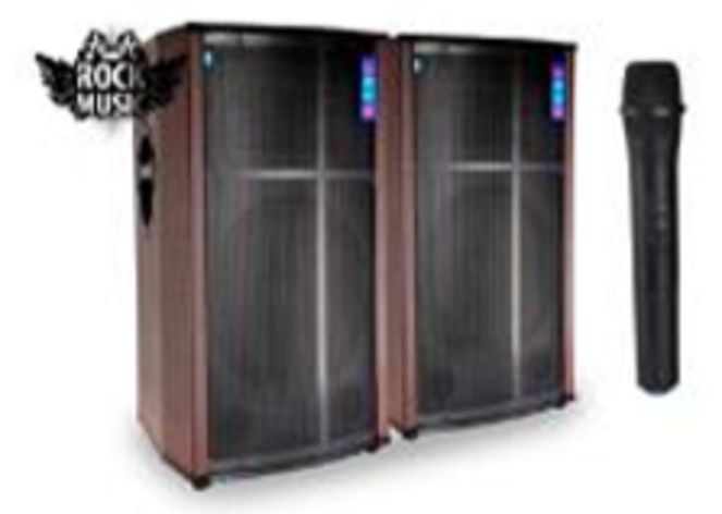 Акустичні колонки Rock Music 2х100 Вт 12 дюймів 72x42x38 см USB/SD/FM/BT/1MIC L/R RC-1200, фото 2