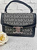 Жіноча сумка з унікальним дизайном, коричневого кольору, літерний візерунок бежевого кольору No 15689, фото 5