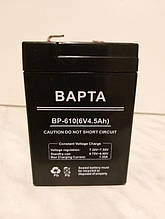 Акумуляторна батарея 6 В 4 А·год 70х47х100 BAPTA