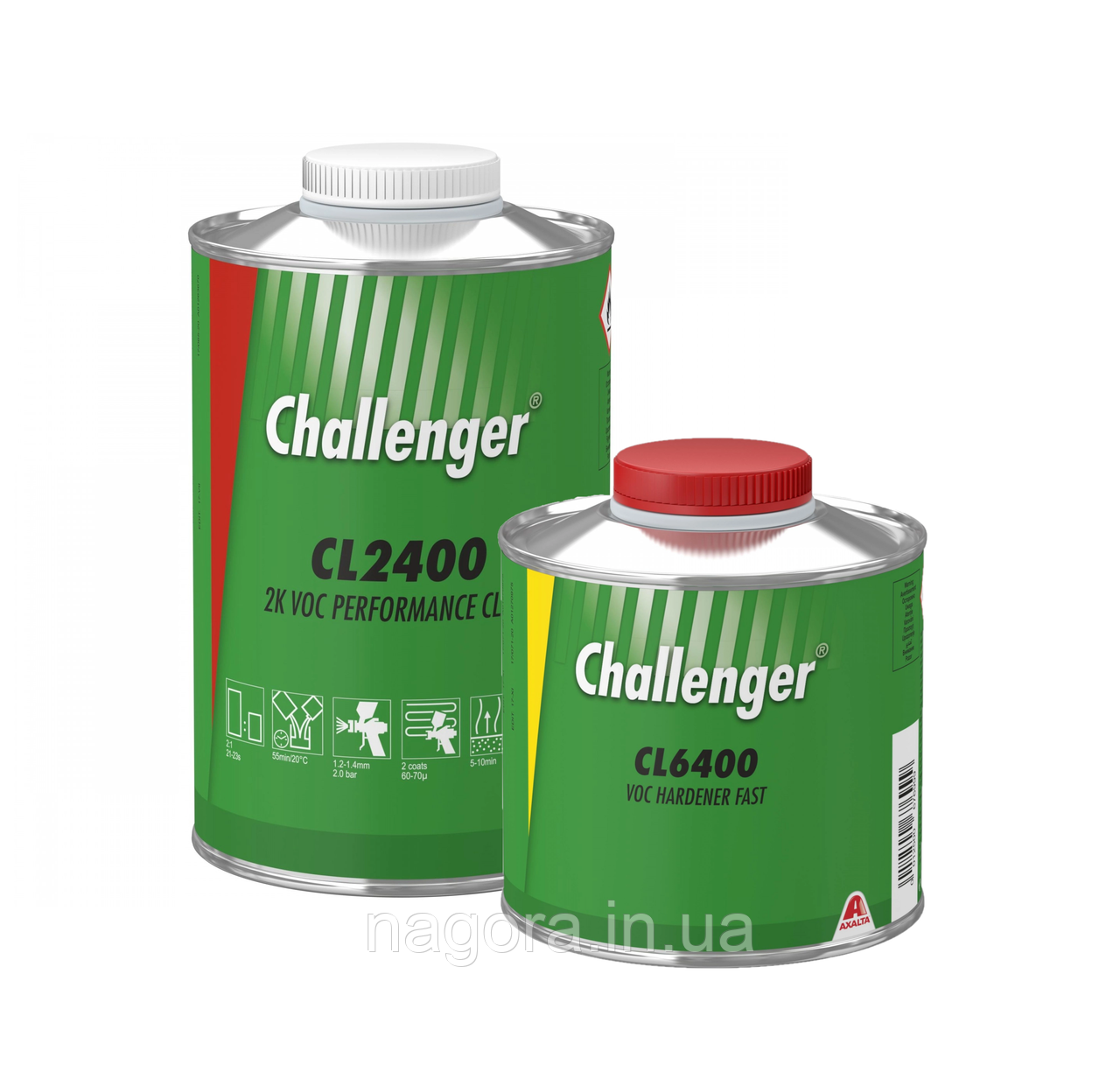 Прозорий лак Challenger CL2400 2K VOC Performance Clear (Лак 1л + затв. CL6400 0,5 л)