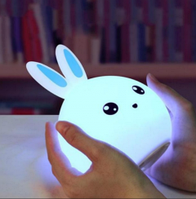 Ночной светильник RGB в форме кролика - Rabbit Silicone Lamp LED zh-03