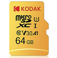 MicroSD Карта пам'яті Kodak UHS-L V30 A1 64Gb Class 10
