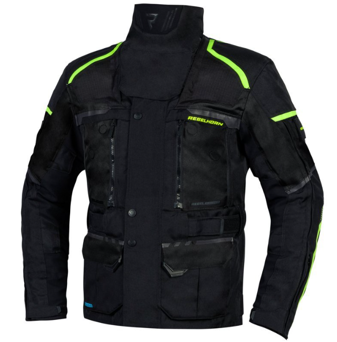 МОТОКУРТКА ТЕКСТИЛЬНА REBELHORN CUBBY IV BLACK/FLO YELLOW
