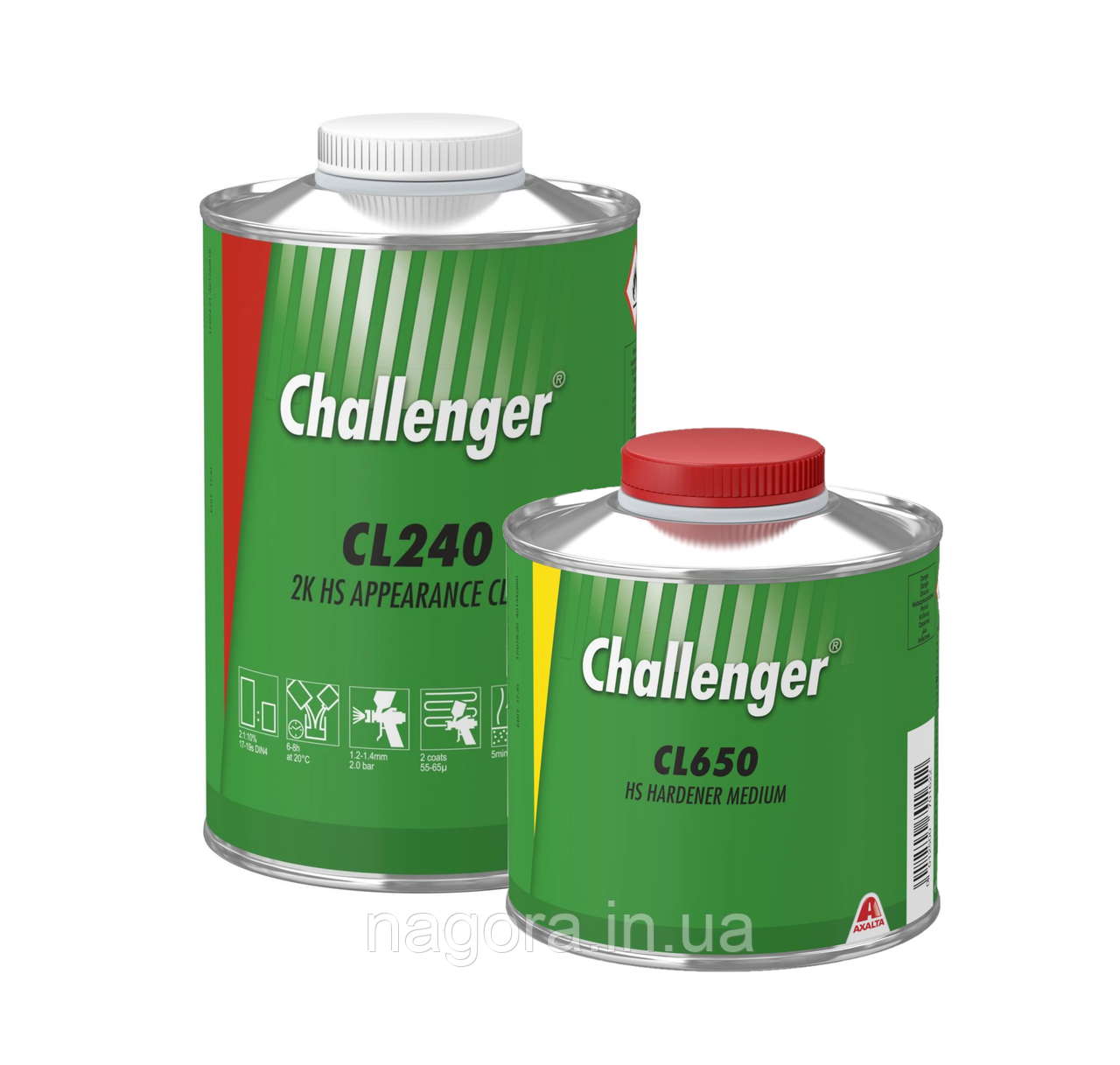Прозорий лак HS Challenger CL240 (Лак 1л + затв. середній CL650 0,5 л)