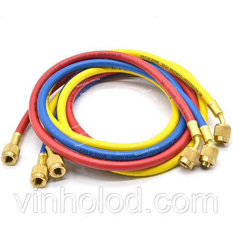 Комплект зарядних шлангів Mstercool MC-40360 (3х150см.1/4"SAE х 1/4"SAE), фото 1