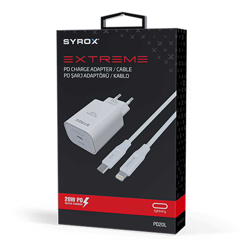 Сетевое зарядное устройства СЗУ Syrox PD20L Type-С / Lightning / 3.0А / 20В - фото 3 - id-p1774141898