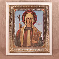 Ікона Ніна свята рівноапостольна, лик 15х18 см, у білому прямому дерев'яному кіоті