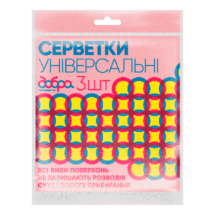 Серветки унiверсальнi 30*36см, 3 шт. ТМ Добра Господарочка (0218), фото 1