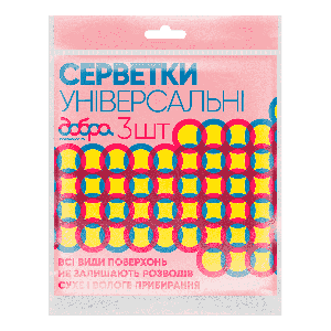 Серветки унiверсальнi 30*36см, 3 шт. ТМ Добра Господарочка (0218)