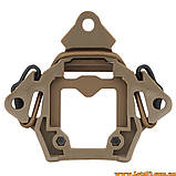 Лобове кріплення для ПНБ на каску шолом FAST ТОР Д платформа слот на шолом каску ФАСТ Rhino Mount Night Vision Goggle NVG NOD, фото 5