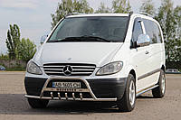 Кенгурятник "Усы" с надписью Mercedes Vito W639