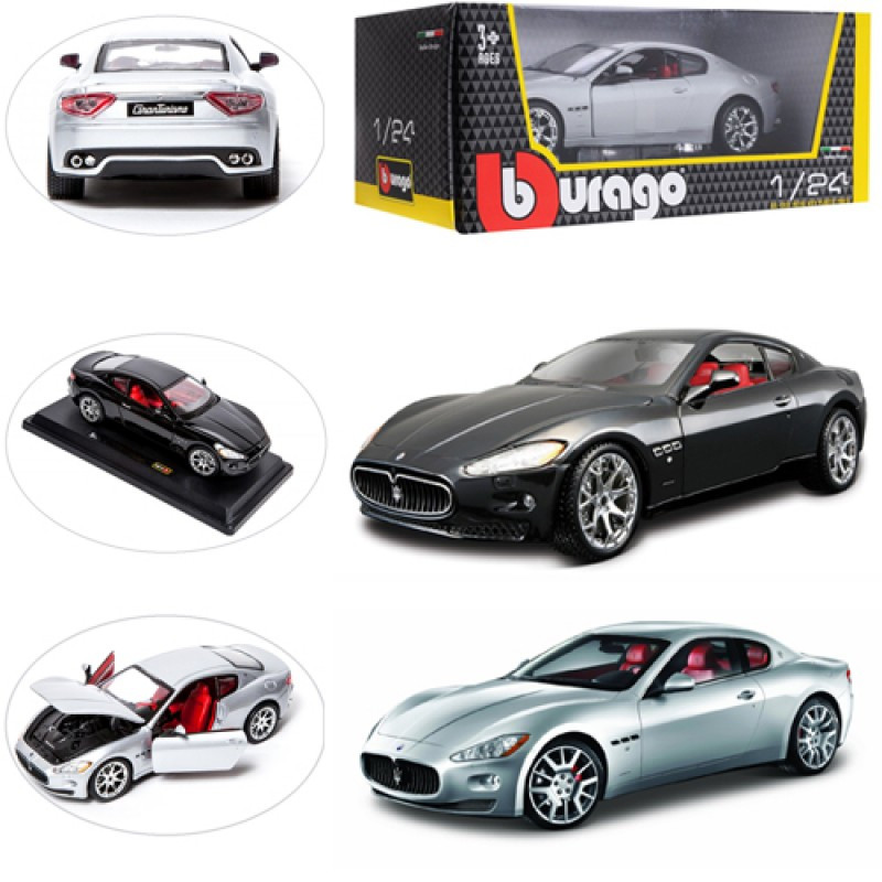 Автомодель — MASERATI GRANTOURISMO (2008) (асорті чорний, сріблястий, 1:24) Bburago 18-22107, фото 1