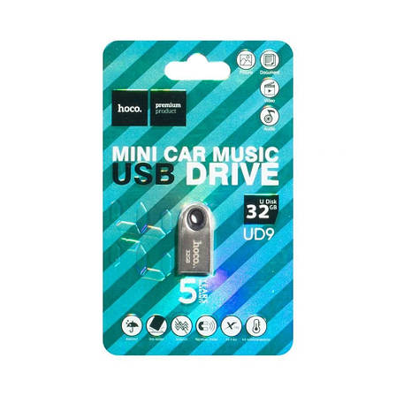 Флешка USB 32Гб Hoco Smart Mini Car Music UD9, фото 2