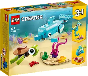 Конструктор LEGO.  ЛЕГО Creator 3-in-1 Дельфін і черепаха 31128