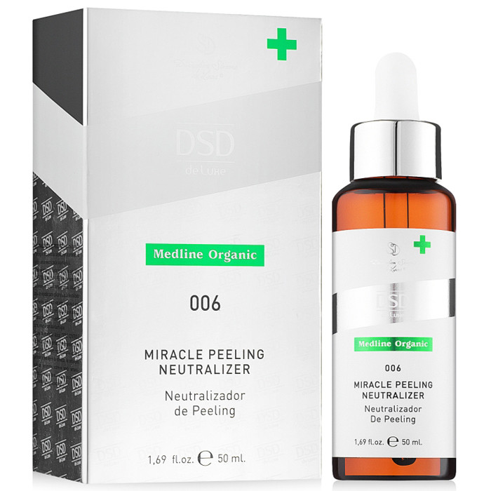 Нейтралізатор пілінгу Міракл №006 DSD De Luxe Medline Organic Miracle Peeling Neutralizer 50ml, фото 1
