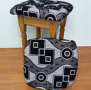 Чохли на табуретки комплект КВАДРАТНІ 4 шт на резинці (сідушка на табурет, стілець)