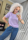 Жіноча в'язана футболка однотонна вільного фасону (р. 42-46) 91171014, фото 9