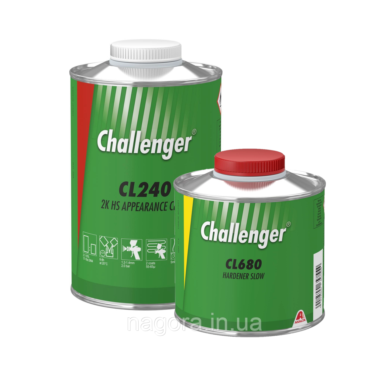 Прозорий лак HS Challenger CL240 (Лак 1л + затв. повільний CL680 0,5 л)