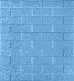 Самоклеюча декоративна 3D панель під блакитну цеглу 700x770x3мм