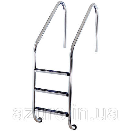 Сходи для басейну Flexinox Overflow (3 сходинки), для широкого борту, AISI-304, фото 1