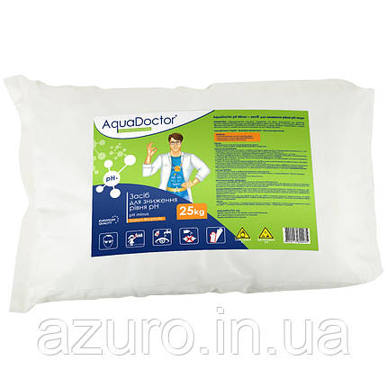 Засіб для зниження рН в басейні (в гранулах) AquaDoctor pH Minus 25 кг, фото 1