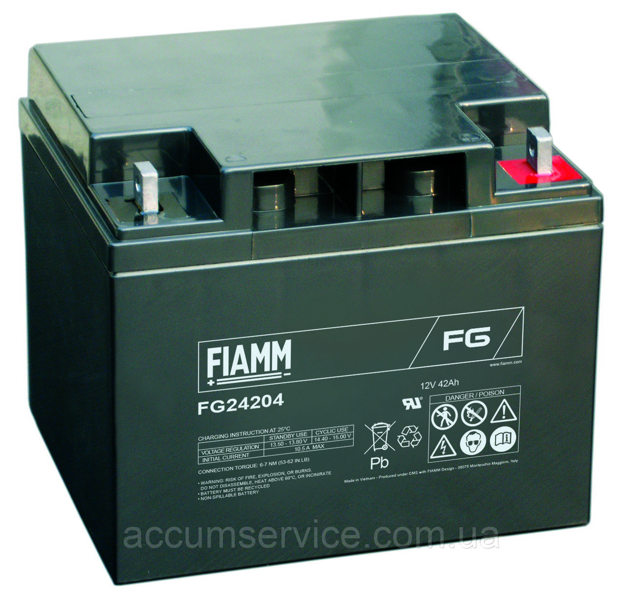 Акумулятор FIAMM FG 24204 — 12 V 42 Ah