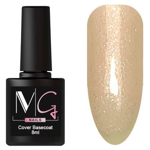 Основа камуфляжна для гель-лаку MG Nail Сover Basecoat №10 Світло-пісочний з мікроблиском 8 мл, фото 1