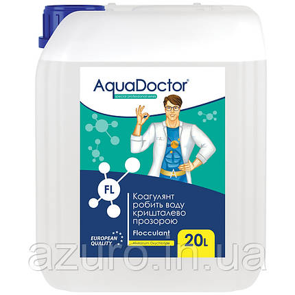 Коагулянт проти мутності в басейні рідкий AquaDoctor FL 20 л, фото 1