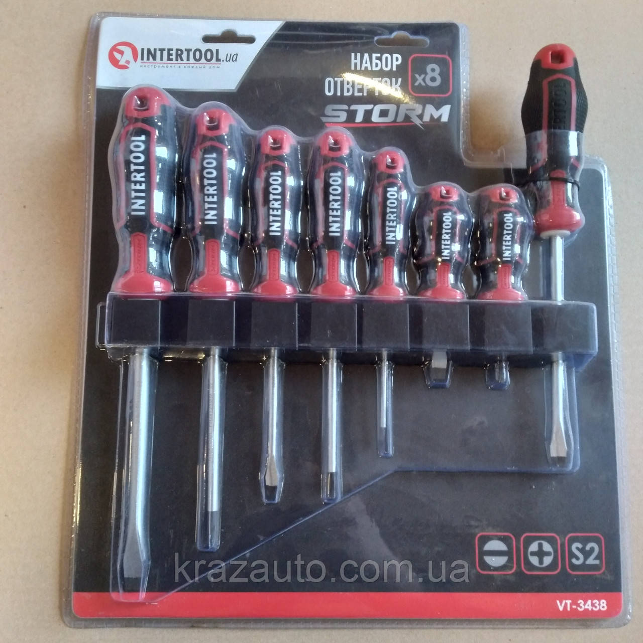 Набір викруток 8 од (SL5.0*100 мм, SL6.0*38 мм, SL6.0*125 мм, SL8.0*150 мм, PH0*75 мм, PH1*100 мм, PH2*100 мм), STORM, фото 1