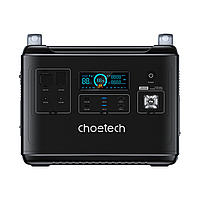 У Нас: Портативна зарядна станція Choetech 2000W Power Bank Type-C/USB/DC/AC black -OK
