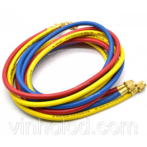 Комплект зарядних шлангів Mstercool MC - 40396 (3х250 см.1/4"SAE х 1/4"SAE), фото 1