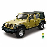 Автомодель — JEEP WRANGLER UNLIMITED RUBICON (асорті зелений металік, темно-синій 1:32) Bburago 18-43012, фото 3