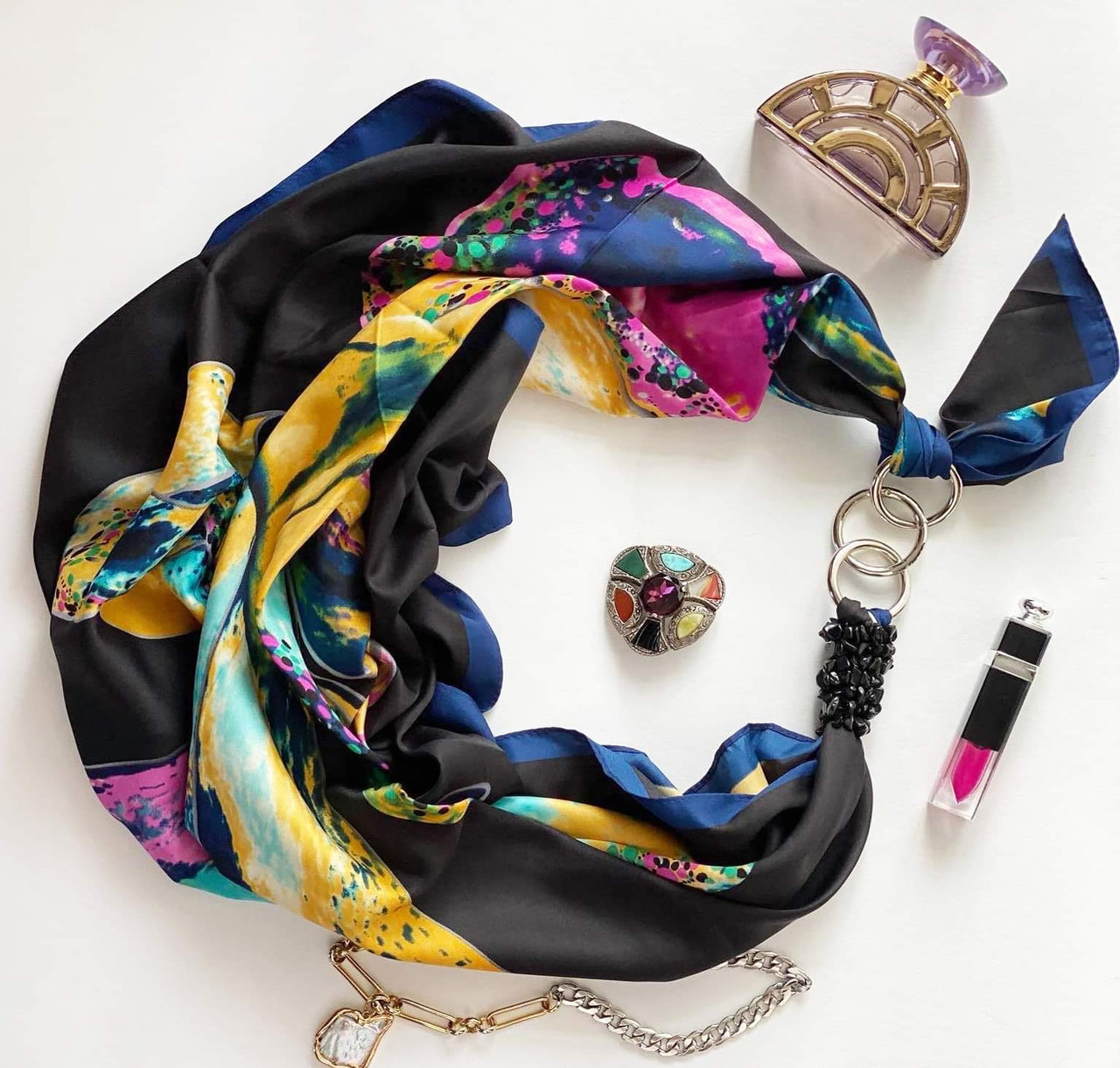 Шовкова хустка My Scarf, шийна хустка, подарунок жінці