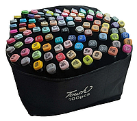 Набір скетч-маркерів для малювання двосторонні Touch 100 шт