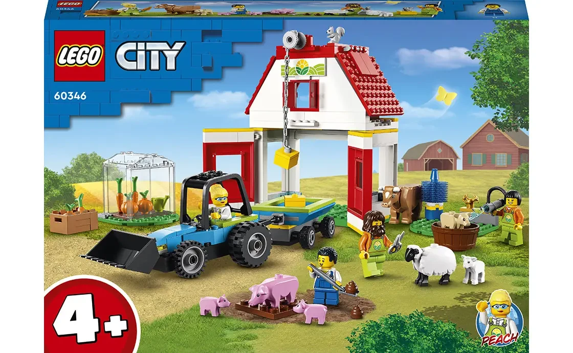 Конструктор LEGO City Тварини на фермі та в хлеву ЛЕГО (60346)