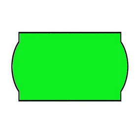 Цінник фірурний 2,6х1,2 см. зелений, у бобіні 1000 шт.
