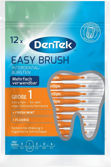 Міжзубні щіточки DenTek Easy Brush (0,45 мм ISO 1) 12 шт 02454