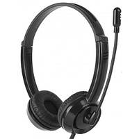 У Нас: Навушники з мікрофоном HP DHE-8009 Call center headset 1.9м 3.5mm jack Black -OK