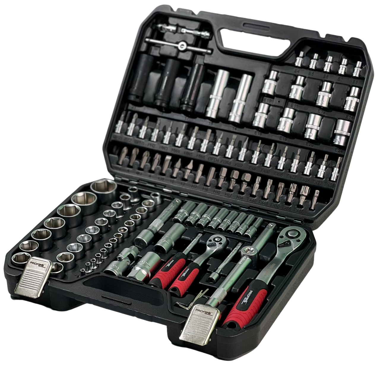 Набор профессиональных инструментов 1/2 "& 1/4" 111 ед., Cr-V Profline ...