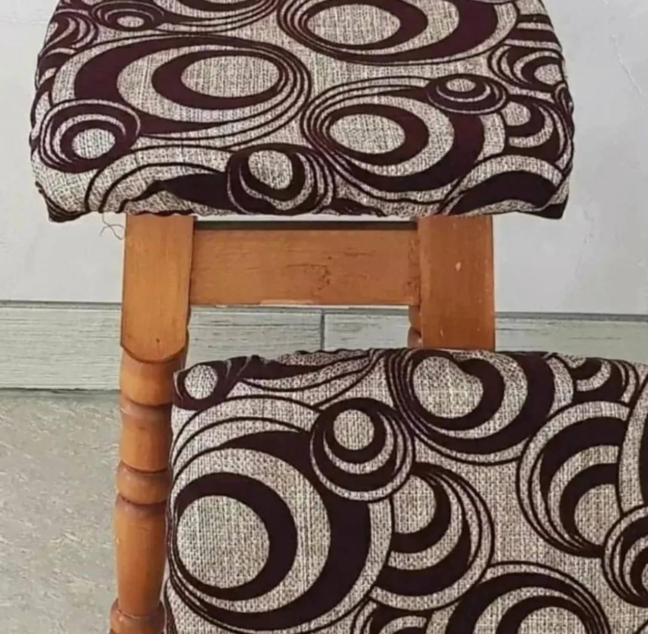 Чохли на табуретки комплект КВАДРАТНІ 4 шт на резинці (сідушка на табурет, стілець)