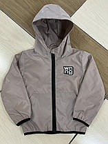 Дитяча вітровка садочок на трикотажній підкладці р 92-116 сіра