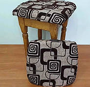 Чохли на табуретки комплект КВАДРАТНІ 4 шт на резинці (сідушка на табурет, стілець)