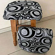 Чохли на табуретки комплект КВАДРАТНІ 4 шт на резинці (сідушка на табурет, стілець)