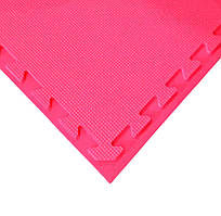 М'яка підлога килимок-пазл (без запаху)  IZOLON BASE 50х50х1см з бортиком Червоний