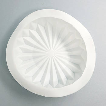 Силіконова форма для євродесертів Оригамі (кругла)