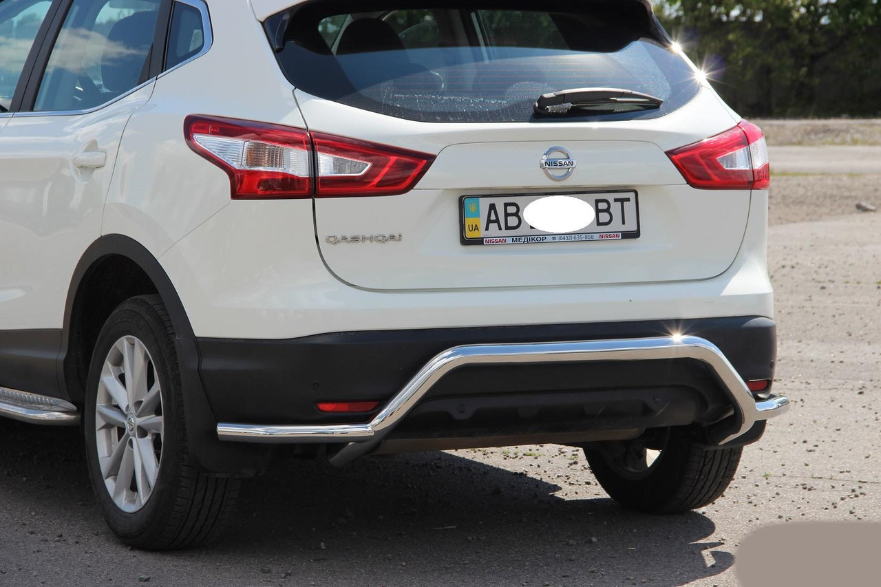 Защитная дуга на задний бампер Nissan Qashqai (2014+) - фото 2 - id-p297595469