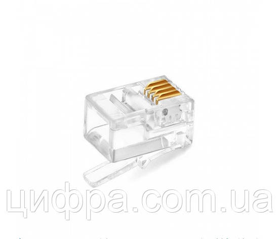 Роз'єм телефонний RJ-11 4P4C, фото 1