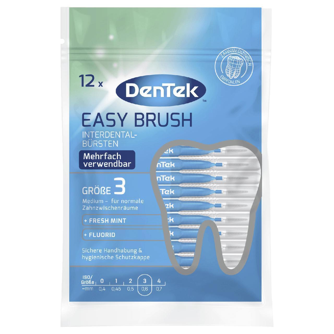 Міжзубні щіточки DenTek Easy Brush (0,6 мм ISO 3) 12 шт 02453
